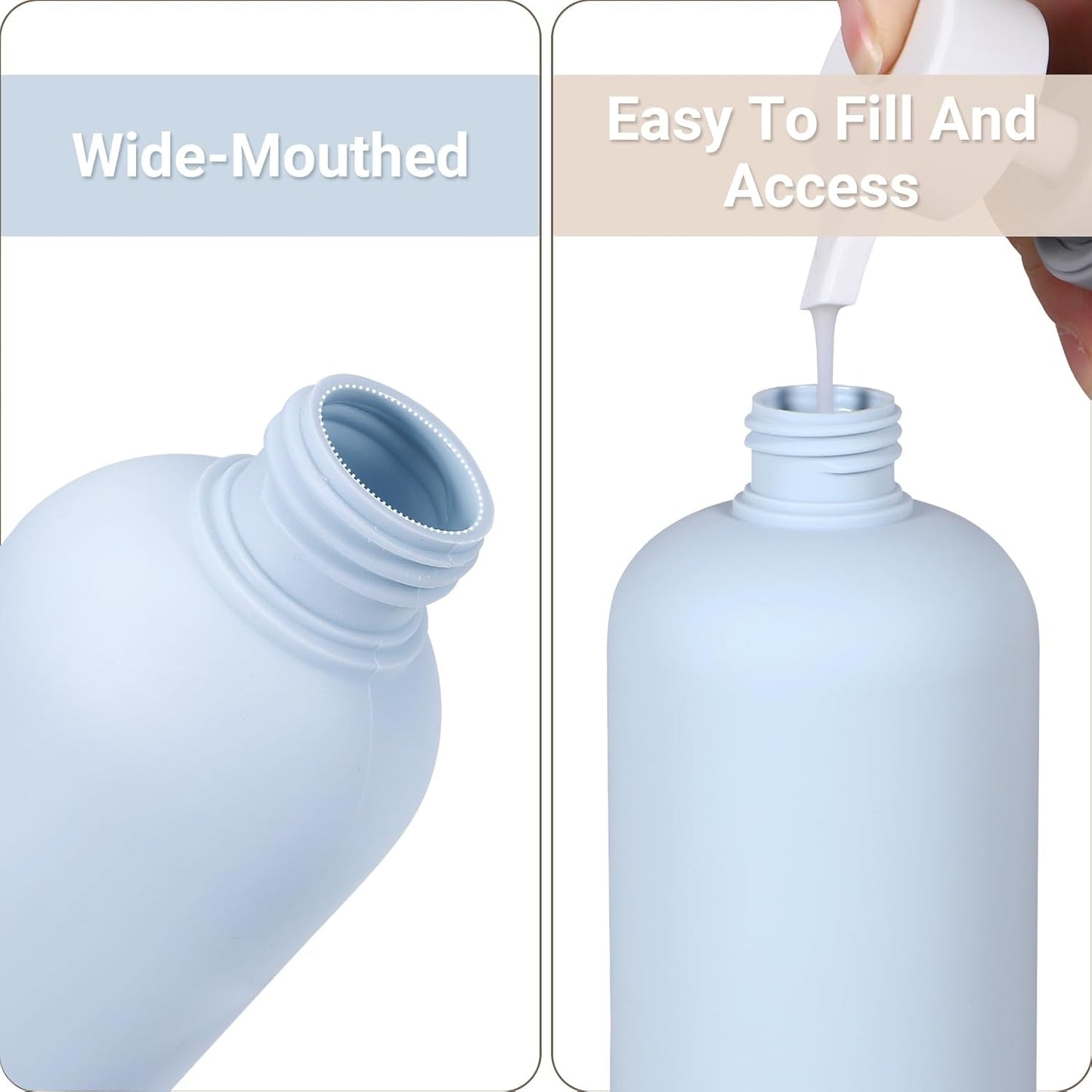 ASEVAT 6.7oz 4pack Refillable Travel Shampoo and Conditioner Bottles, Travel Size containers, Travel Bottle for toiletries, Squeeze Bottles with Flip Cap, Empty Plastic Leak Proof Travel Bottles