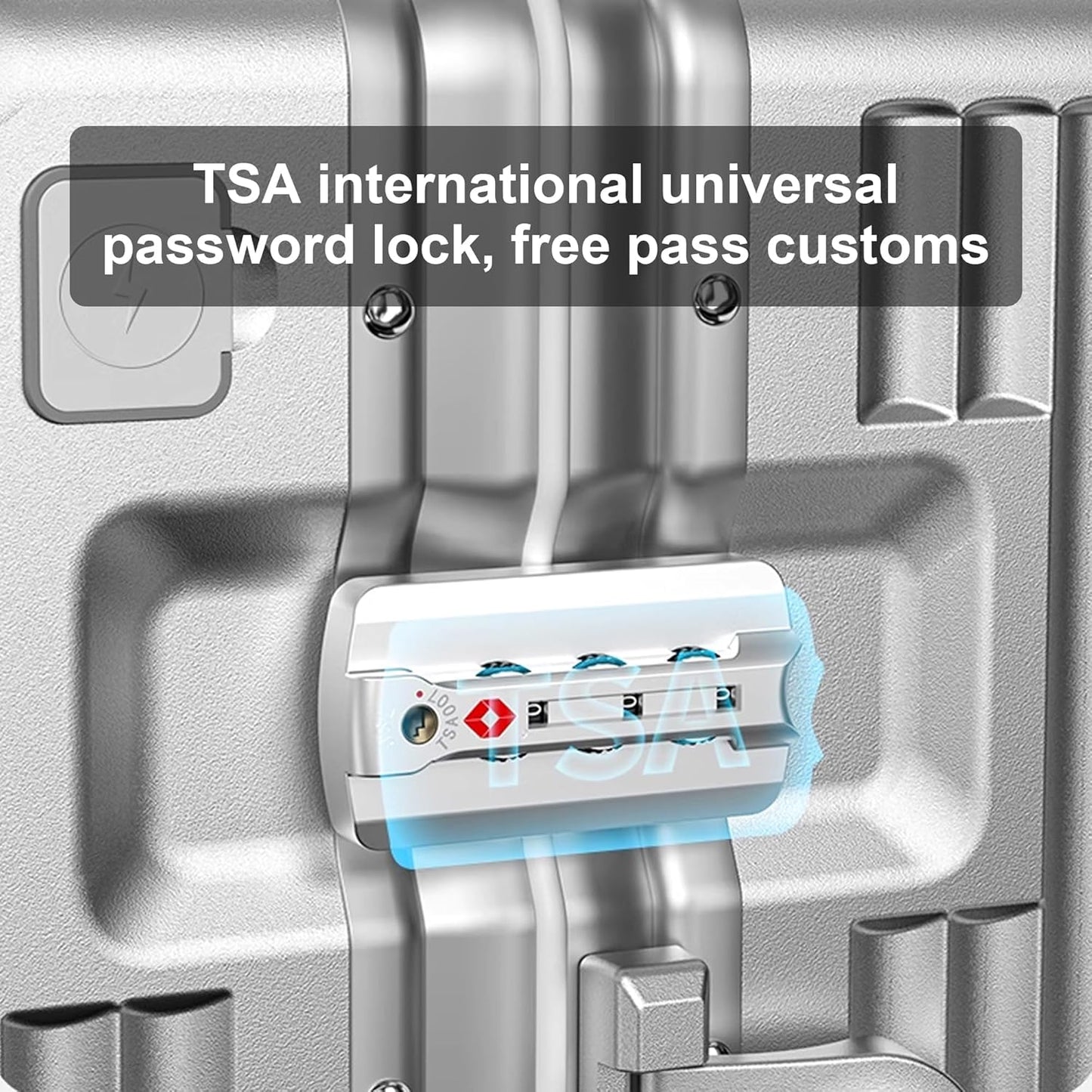 Zipperless Luggage, Polycarbonate Aluminum Hard Shell, Expandable Carry-On Suitcase with Spinner Wheels, Hard Shell Suitcase, 26 Inch Cabin