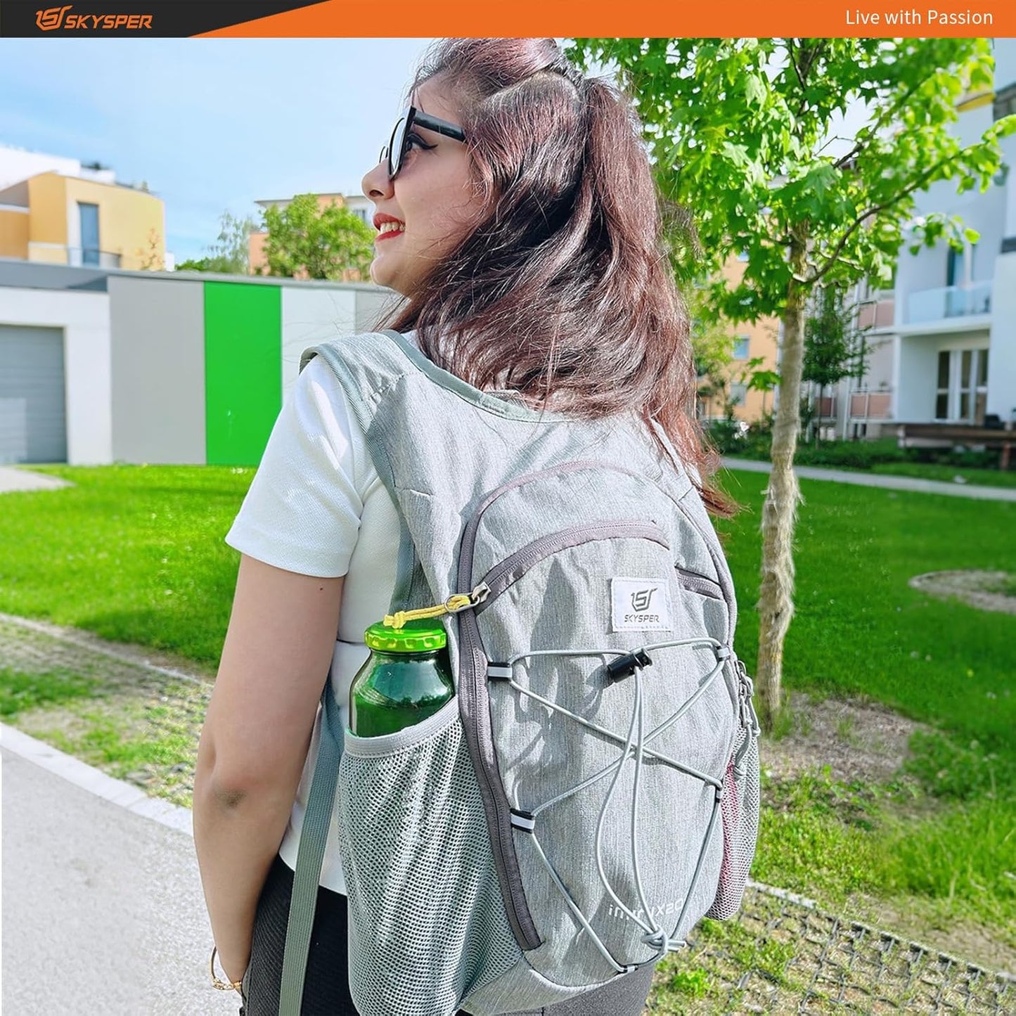 SKYSPER 15L/20L Foldable Hiking Backpack Lightweight Packable Travel Daypack with Chest Strap Small Folding Pack for Walking