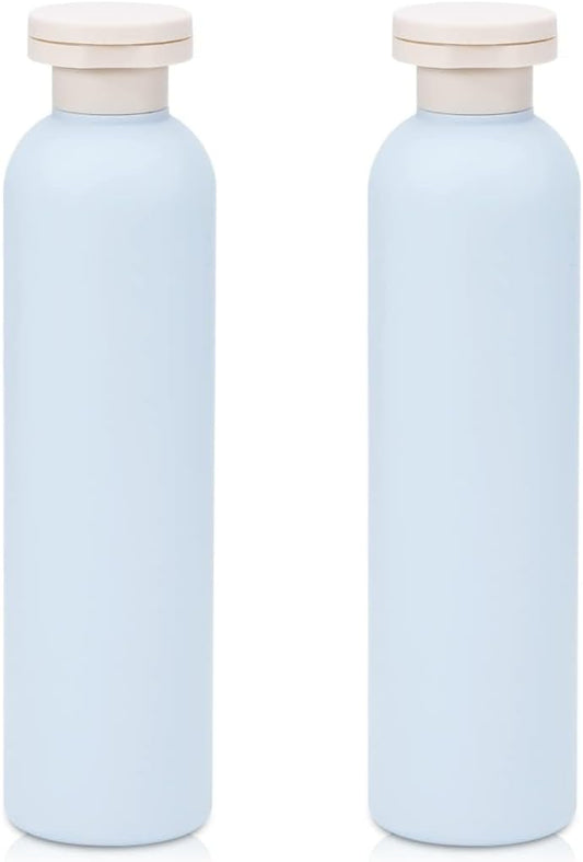 8.8 oz Travel Shampoo Bottles, Refillable Flip Cap Squeeze Bottles for Toiletries, Large Leakage-proof Travel Shampoo and Conditioner Bottles (Blue)
