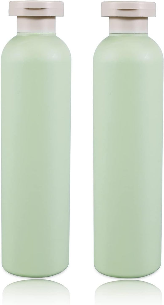 8.8oz Squeeze Bottles with Flip Cap, Refillable Plastic Travel Bottles for Creams, Lotion, Shampoo, Conditioner (2 Pcs)