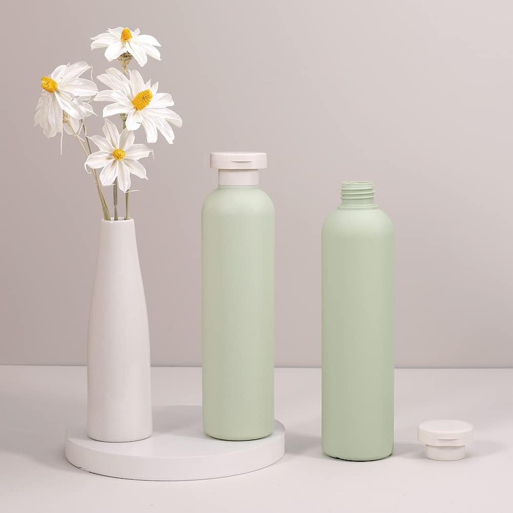 8.8oz Squeeze Bottles with Flip Cap, Refillable Plastic Travel Bottles for Creams, Lotion, Shampoo, Conditioner (2 Pcs)