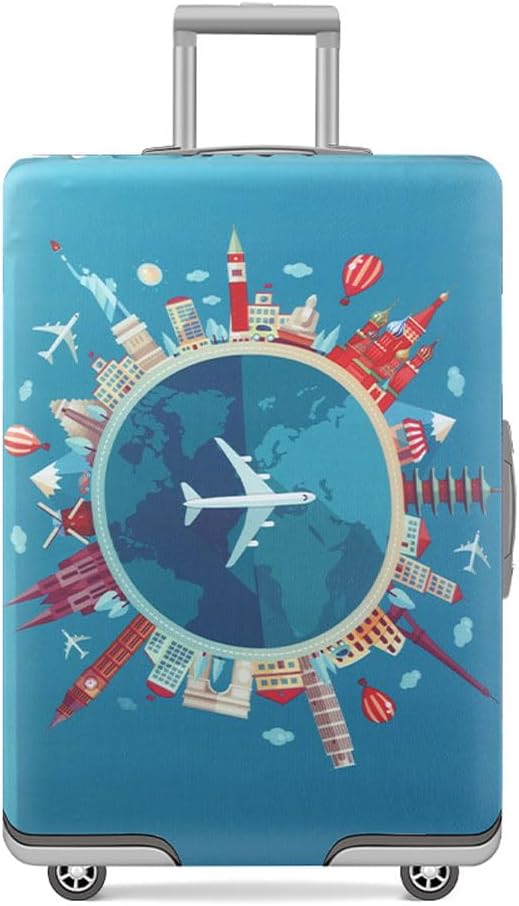 MosaiRudo Travel Luggage Covers For Suitcase Tsa Approved,Suitcase Cover Protector Fit 18-32 Inch Luggage Travel Accessories (T2507, XL)