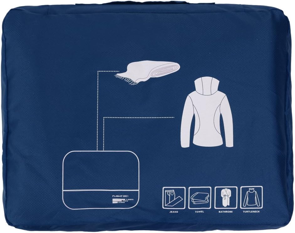 Packing Cubes Set Travel Luggage Organizers Suitcase Lightweight Accessories Navy Blue