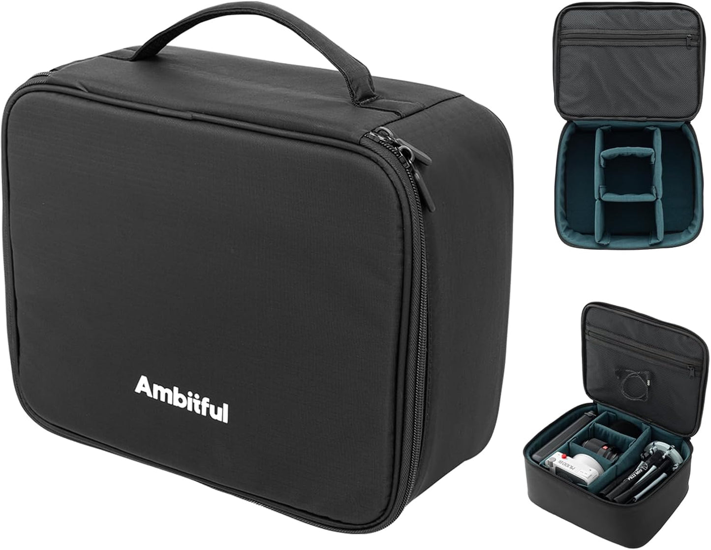 AMBITFUL Carrying Bag Zoom P7 for Photography Equipments with Large Capacity, Multi-functional Storage Case for Mini Drone and Other Accessories,with Thick Sponges and Interial Mesh Layer