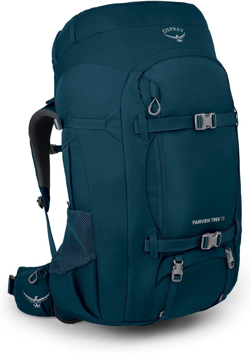 Osprey Fairview Trek 70L Women's Travel Backpack, Night Jungle Blue