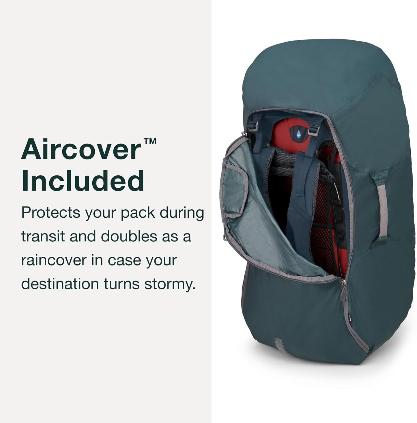 Osprey Farpoint Trek 75L Men's Travel Backpack, Muted Space Blue