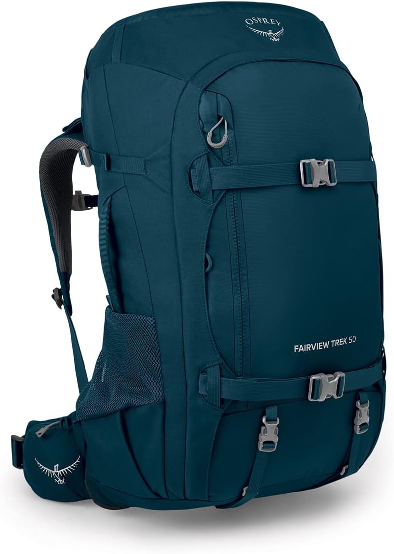 Osprey Fairview Trek 50L Women's Travel Backpack, Night Jungle Blue