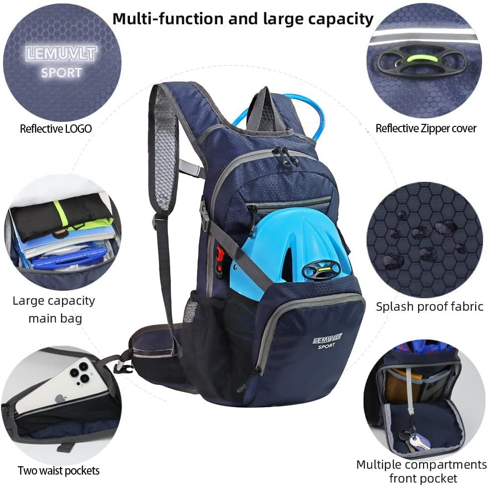 Hiking Daypack Waterproof Biking Backpack 15L Lightweight Durable Backpack for Ski Snowboarding Running MTB Cycling