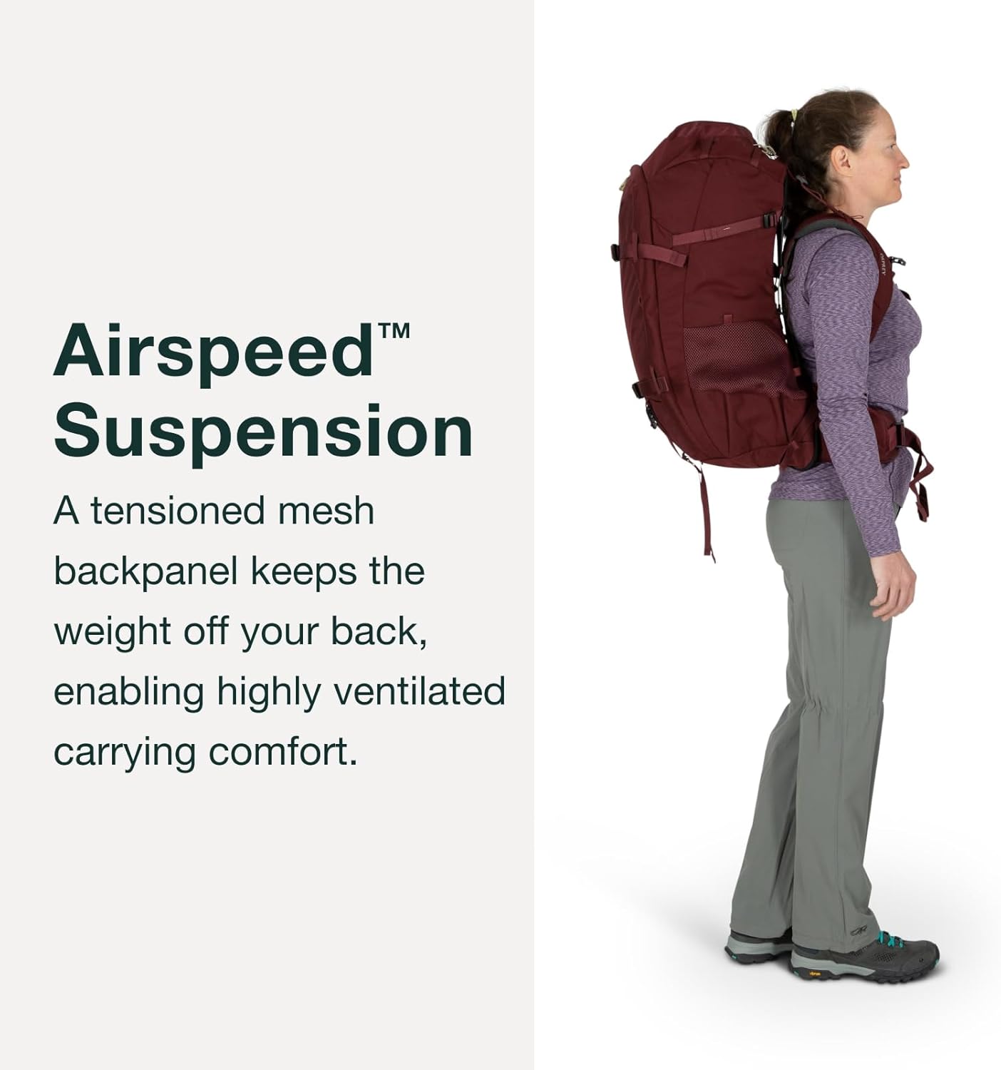 Osprey Fairview Trek 50L Women's Travel Backpack, Night Jungle Blue