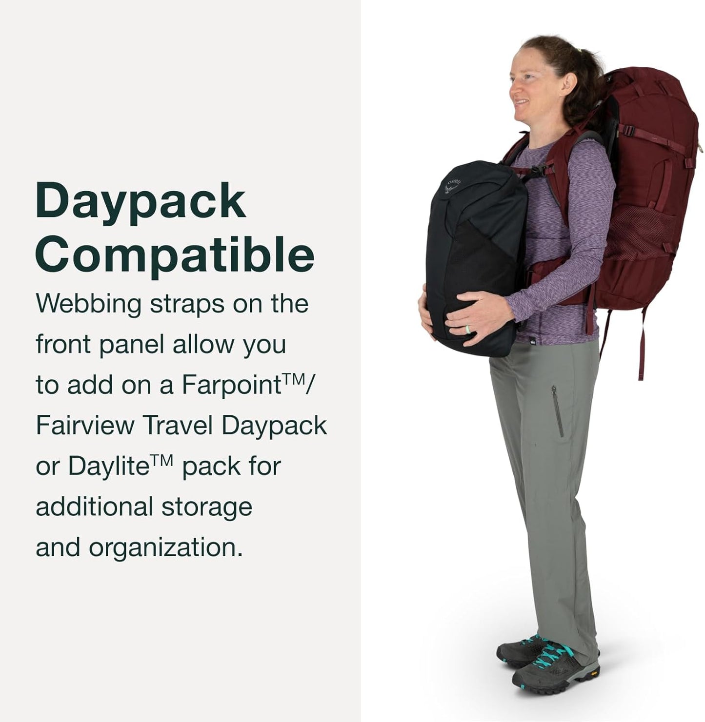 Osprey Fairview Trek 50L Women's Travel Backpack, Night Jungle Blue