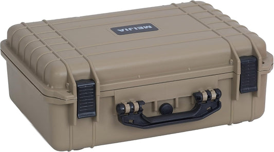 MEIJIA Portable IP67 Waterproof Protective Case, Hard Camera Case with customizable foam, Perfectly Protection of Camera, Drones, Pistols,Lens, Equipments, 18.5 x14.06x6.93inches(Desert Tan)