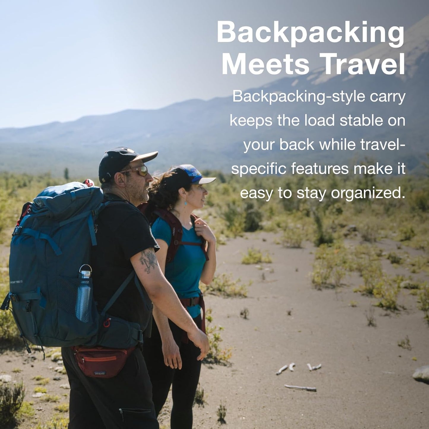 Osprey Fairview Trek 50L Women's Travel Backpack, Night Jungle Blue