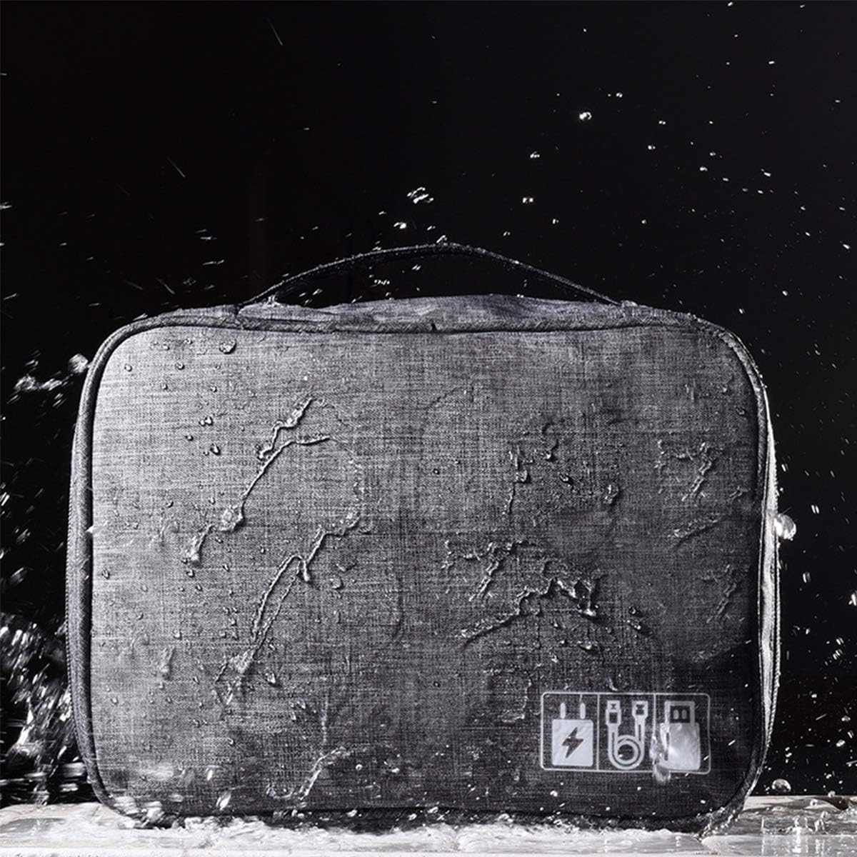 Electronics Organizer, OrgaWise Electronic Accessories Bag Travel Cable Organizer Three-Layer for iPad Mini, Kindle, Hard Drives, Cables, Chargers