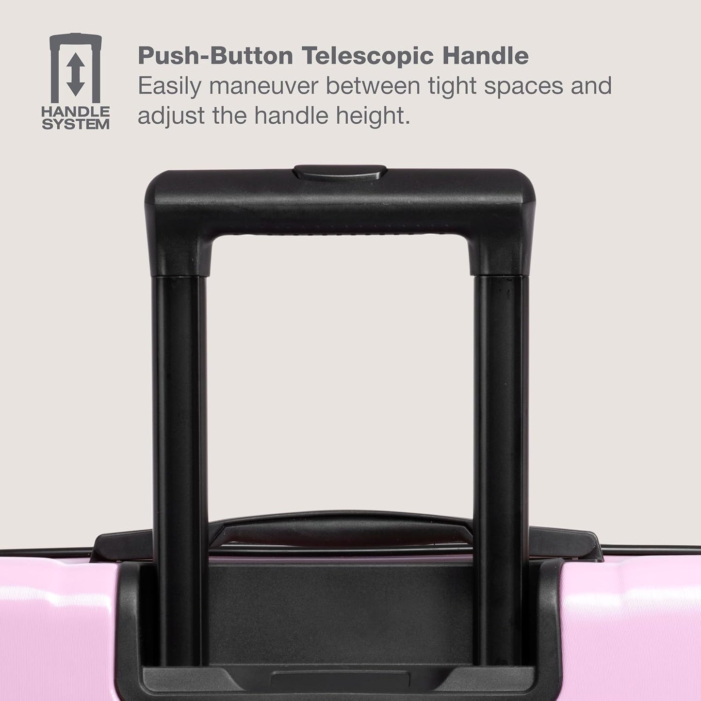 U.S. Traveler Boren Polycarbonate Hardside Rugged Travel Suitcase Luggage with 8 Spinner Wheels, Aluminum Handle, Lavender, 2-Piece Set, USB Port in Carry-On