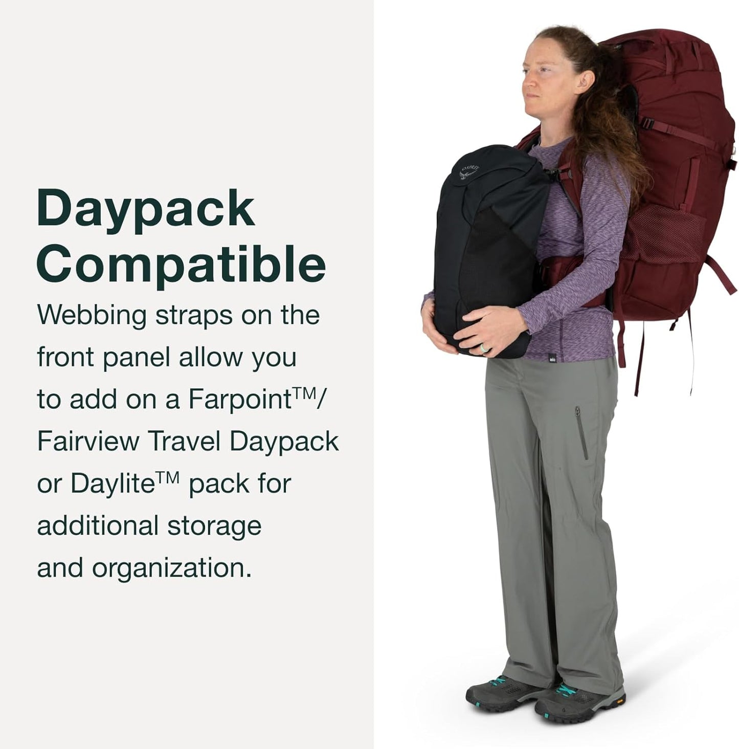 Osprey Fairview Trek 70L Women's Travel Backpack, Night Jungle Blue