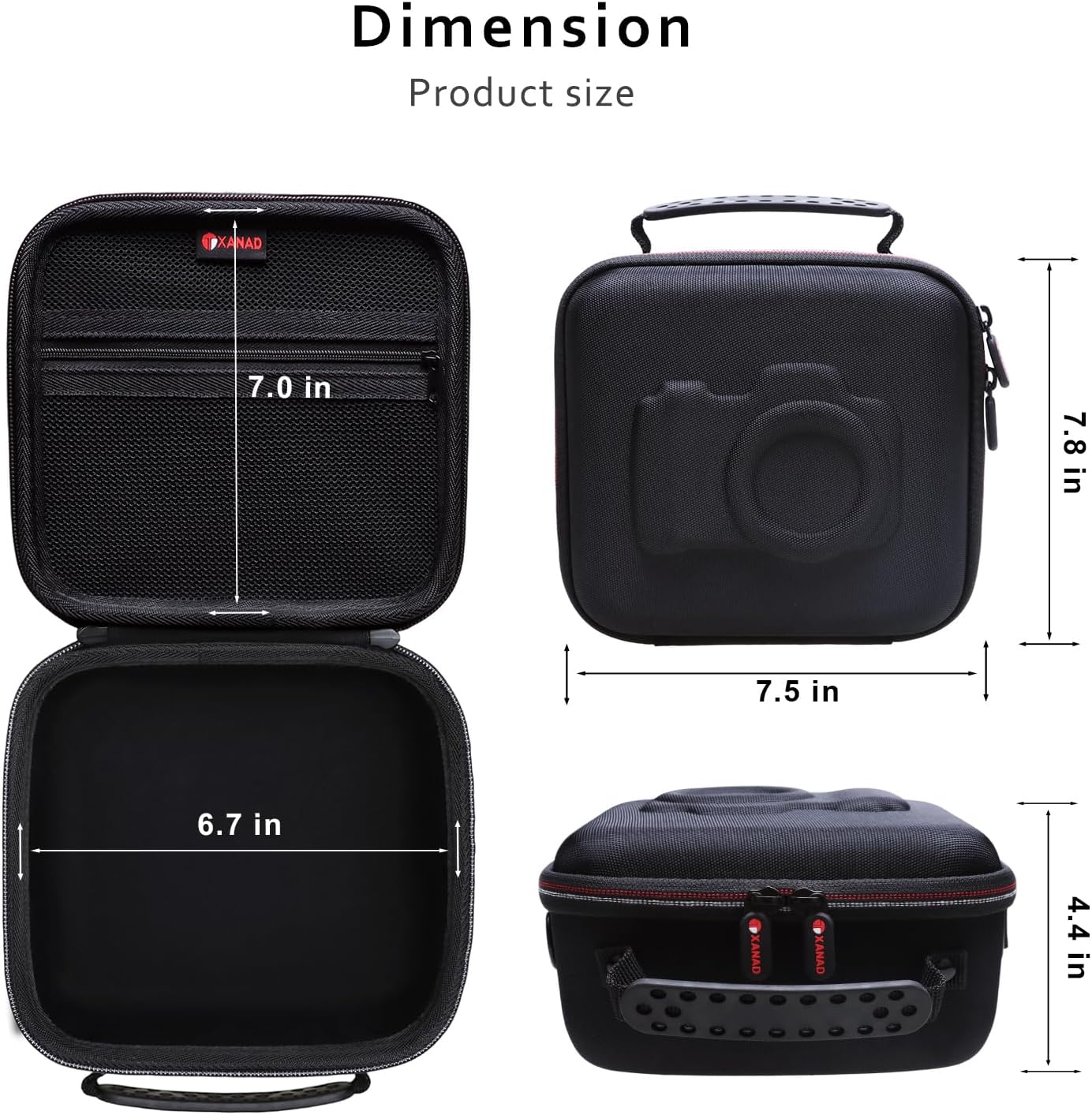 Hard Camera Case Bag Compatible with Canon EOS Rebel T7/T100/T6/R50/R6 or Kodak Pixpro AZ405/AZ425/AZ255/AZ401/AZ252/AZ528 DSLR Camera,for Canon Sony Kodak Panasonic Nikon Mirrorless Camera,Black