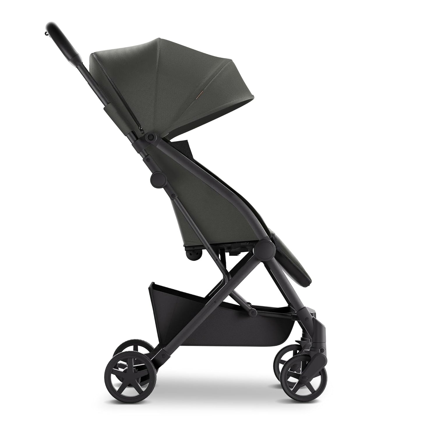 Mompush Lithe V2 Lightweight Travel Stroller, Compact Foldable Baby Stroller with Travel Bag, One-Hand Fold Stroller, Snack Tray, Mechanical Recline Seat, Airplane-Ready, UPF 50+ Canopy & Rain Cover