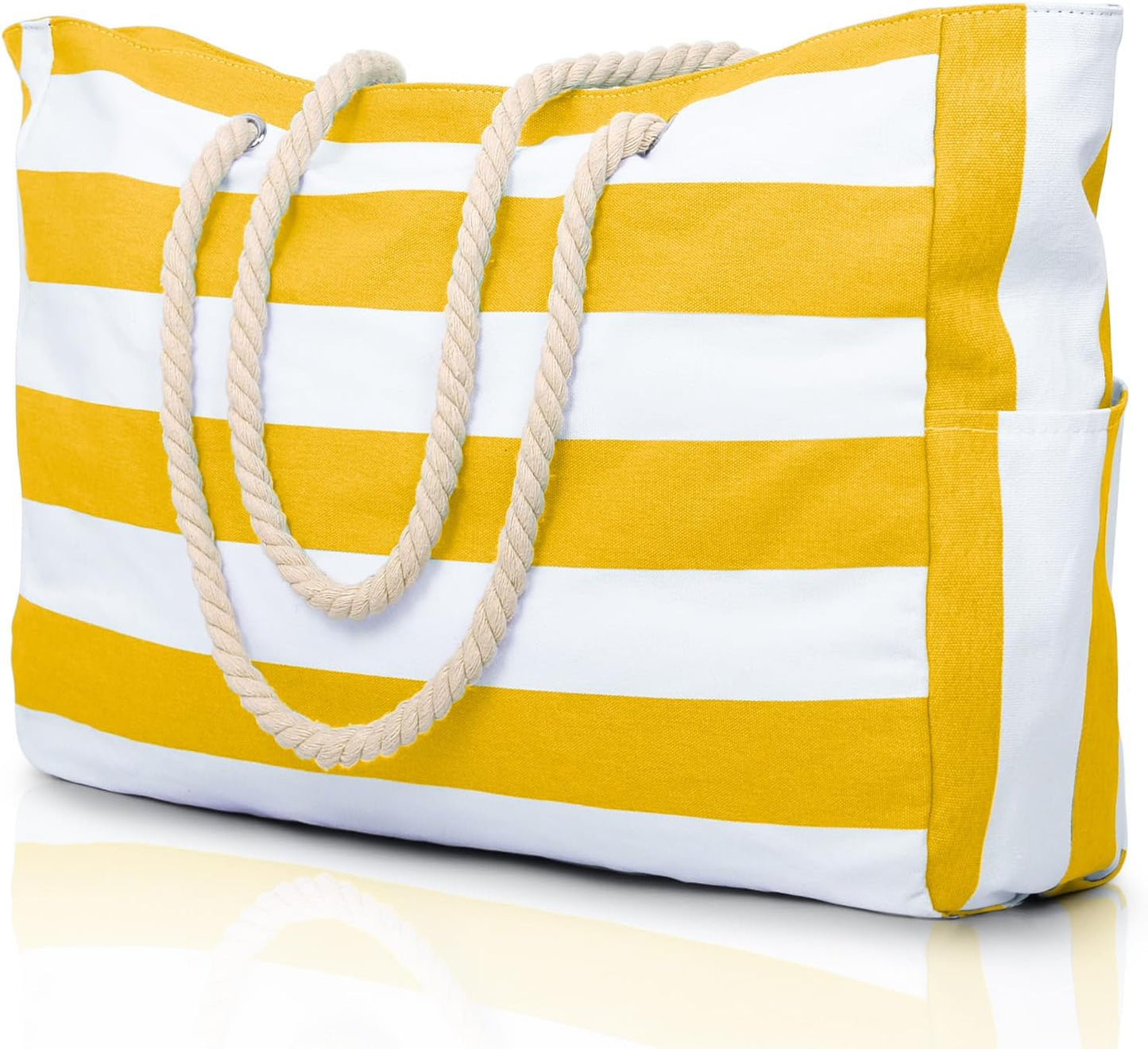 Becokan Beach Bags for Women Large Waterproof Beach Tote Bag Zipper Beach Bags Waterproof Sandproof Swim Pool Bag Large Tote