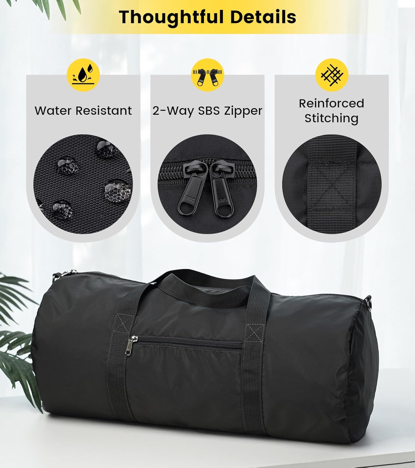 Vorspack Duffel Bag 20-24-28 Inches Foldable Gym Bag for Men Women Duffle Bag Lightweight with Inner Pocket for Travel Sports