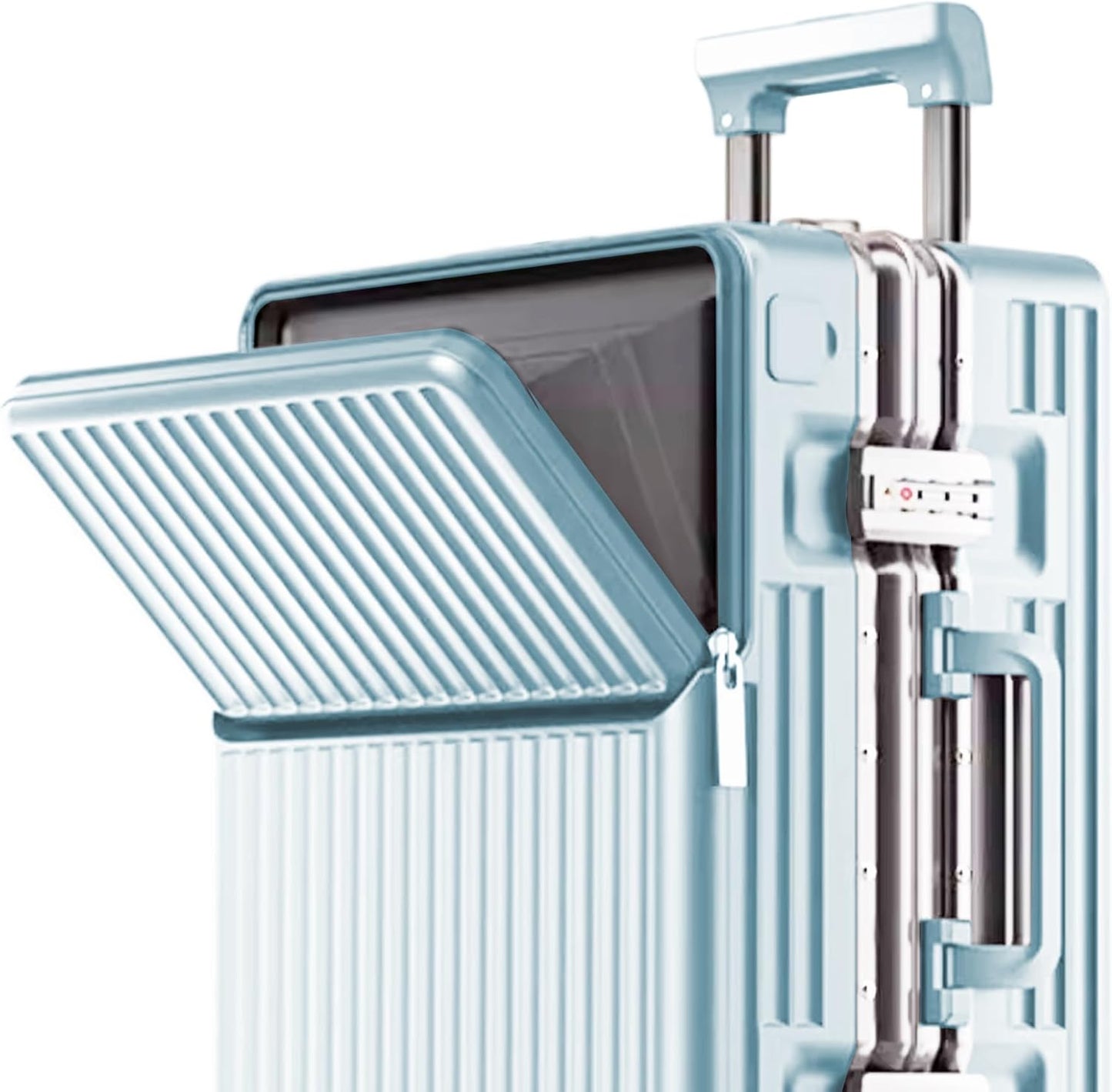 Hard Shell Luggage 20 Inch Travel Luggage, 22x14x9 Airline Approved with TSA Lock, PC+ABS Aluminum Frame, Lightweight Travel Luggage 20'' 24'' 26''Carry-On (upgraded blue, 20 inch)