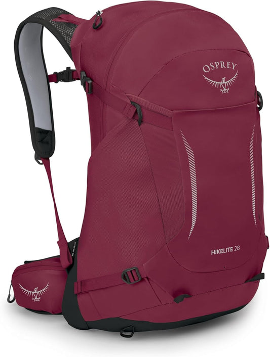 Osprey Hikelite 28L Unisex Hiking Backpack, Chameleon/Black, M/L
