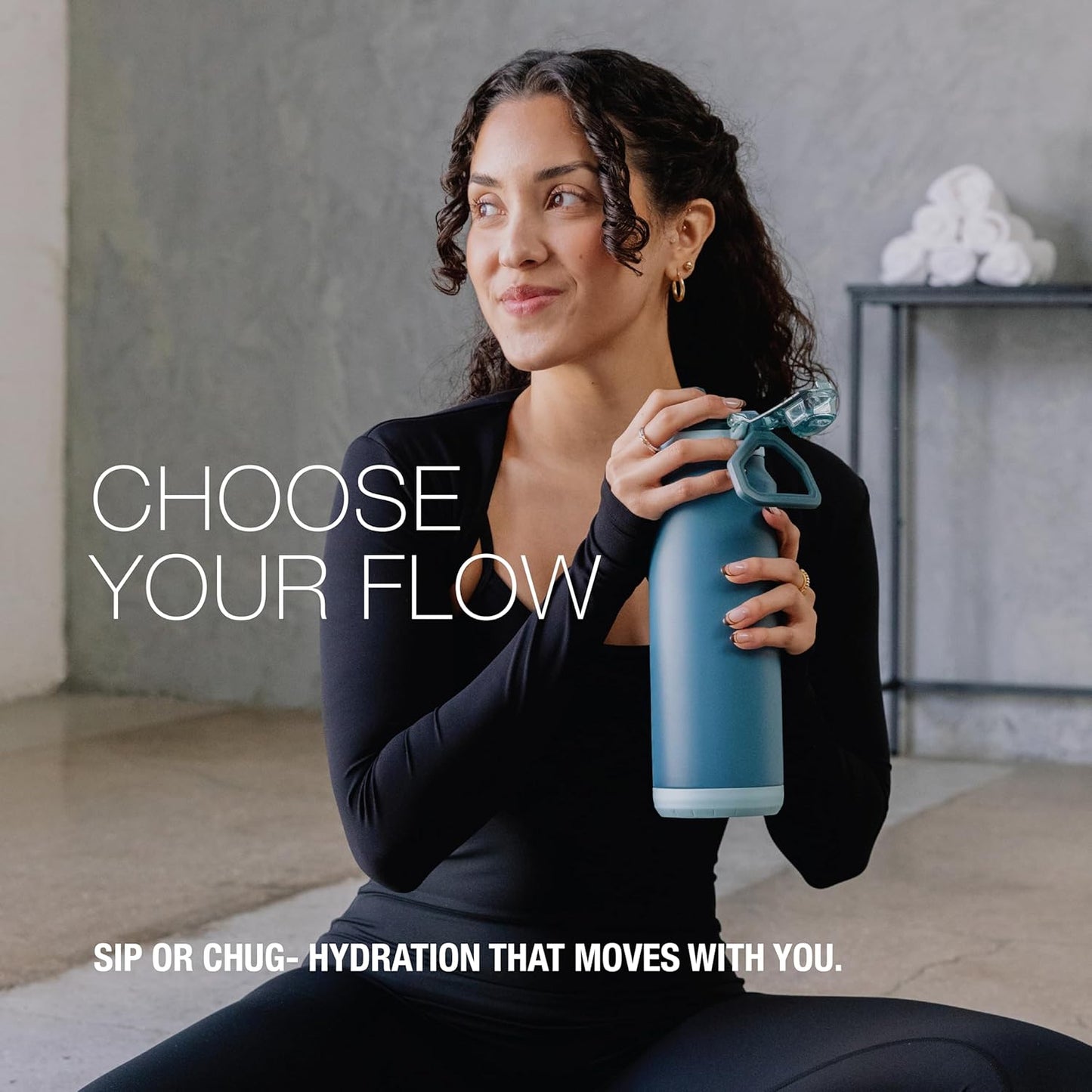 ZULU Powerfill Pro 40oz Stainless Steel Water Bottle with Quick Fill Lid, Triple Walled Vacuum Insulated Metal, Leak Proof Locking Lid, Sip and Chug, Reusable BPA Free, Ash