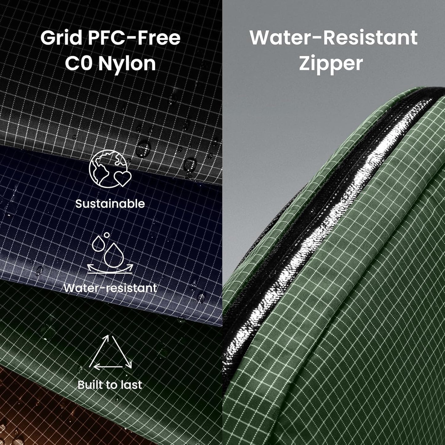 tomtoc Electronics Organizer Travel Case Performance, Water Resistant Bag Cable Tech Pouch Accessories, Carry Storage for Cord, Phone, Cables, Airpods, USB Flash Drive, Daily Items