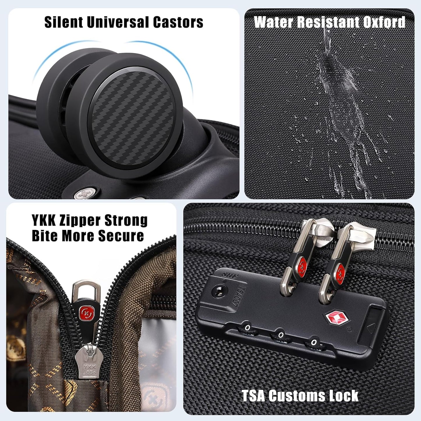 Softside Expandable Luggage with 4 Spinner Wheels, Durable Checked-Luggage Suicase (Blue, 25-Inch)