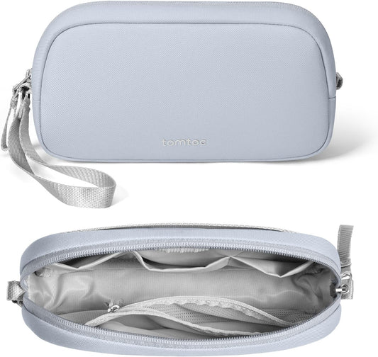 tomtoc Electronics Organizer Travel Case Performance, Water Resistant Bag Cable Tech Pouch Accessories, Carry Storage for Cord, Phone, Cables, Airpods, USB Flash Drive, Daily Items