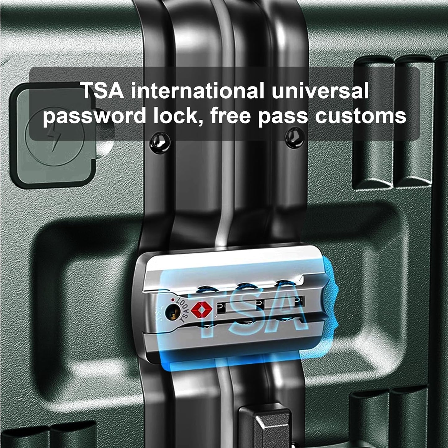 Zipperless Luggage, Polycarbonate Aluminum Hard Shell, Expandable Carry-On Suitcase with Spinner Wheels, Hard Shell Suitcase, 24 Inch Cabin