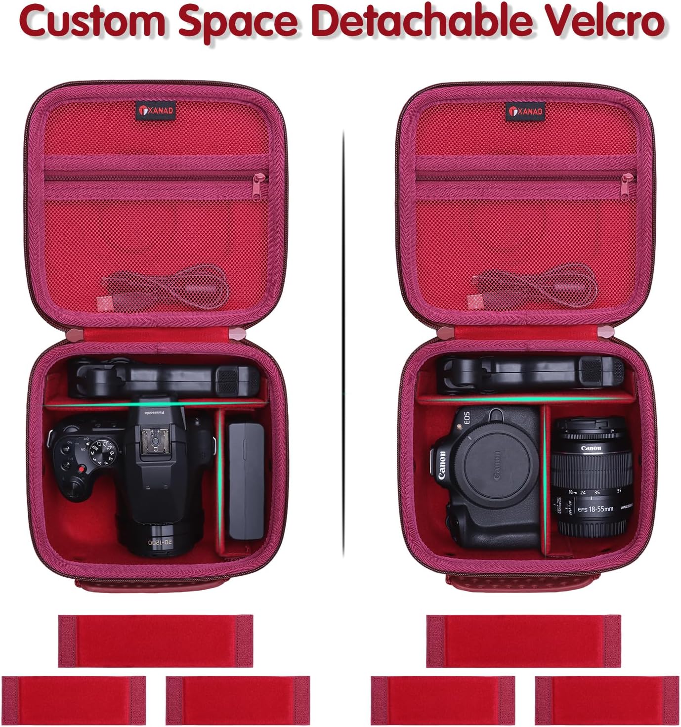 Hard Camera Case Bag Compatible with Canon EOS Rebel T7/T100/T6/R50/R6 or Kodak Pixpro AZ405/AZ425/AZ255/AZ401/AZ252/AZ528 DSLR Camera,for Canon Sony Kodak Panasonic Nikon Mirrorless Camera,Red