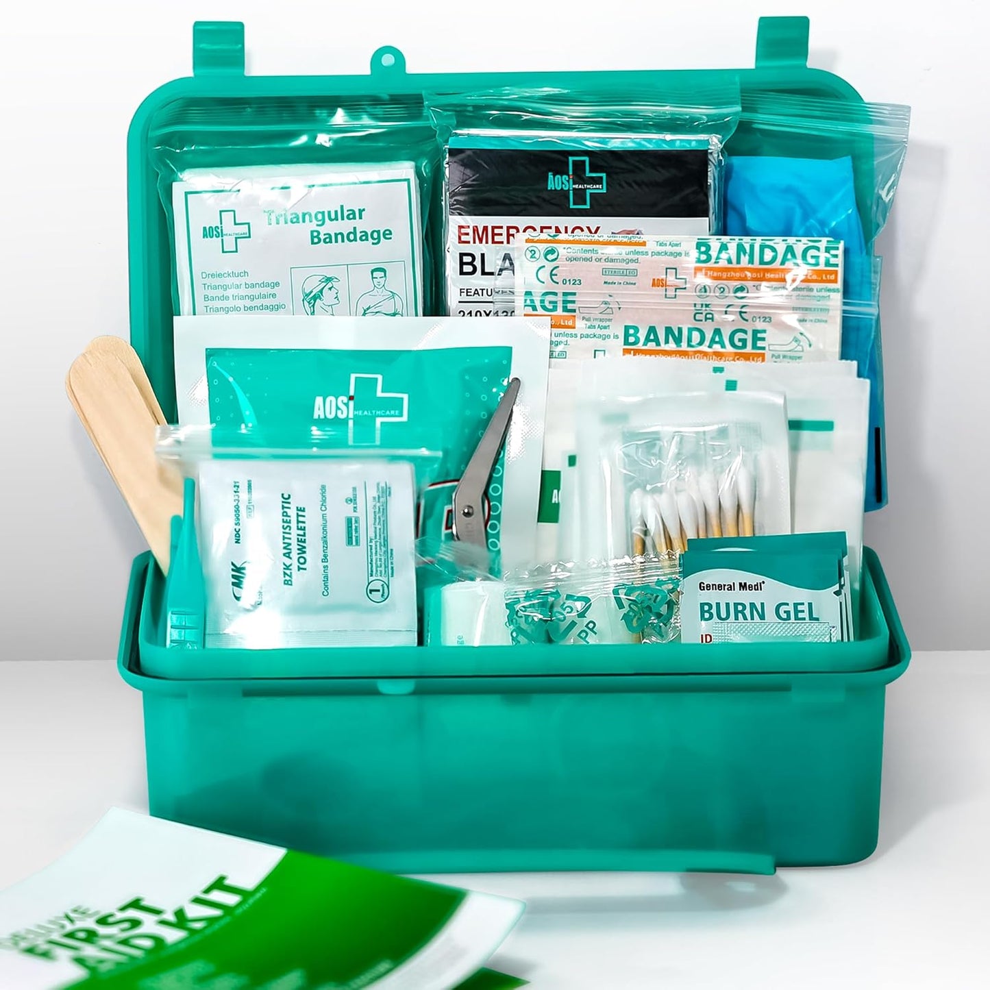 General Medi 150 Pieces Hardcase First Aid Kit - First Aid Box Contains Premium Medical Supplies for Travel, Home, Office, Vehicle, Camping, Workplace & Outdoor