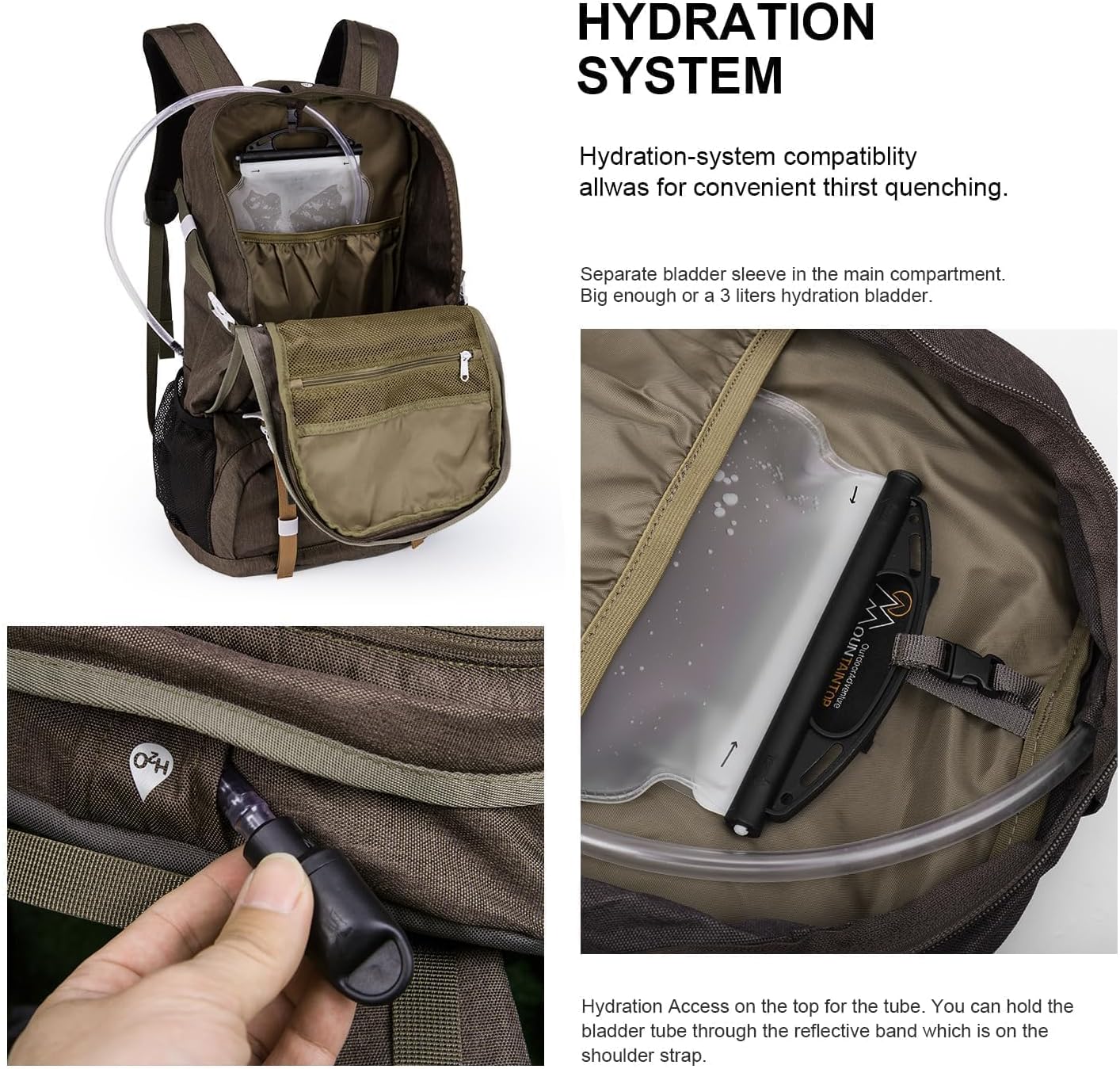 MOUNTAINTOP 40L Hiking Backpack Lightweight Travel Backpack for Men&Women Outdoor Camping Backpacking