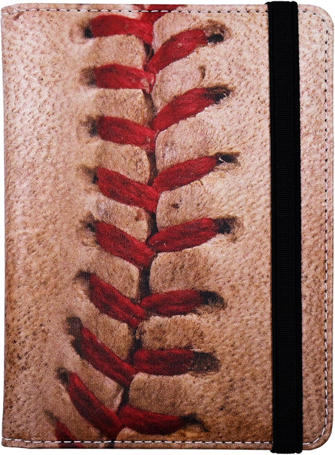 Passport Holder for Women and Men PU Leather Passport Cover for Travel (Baseball)