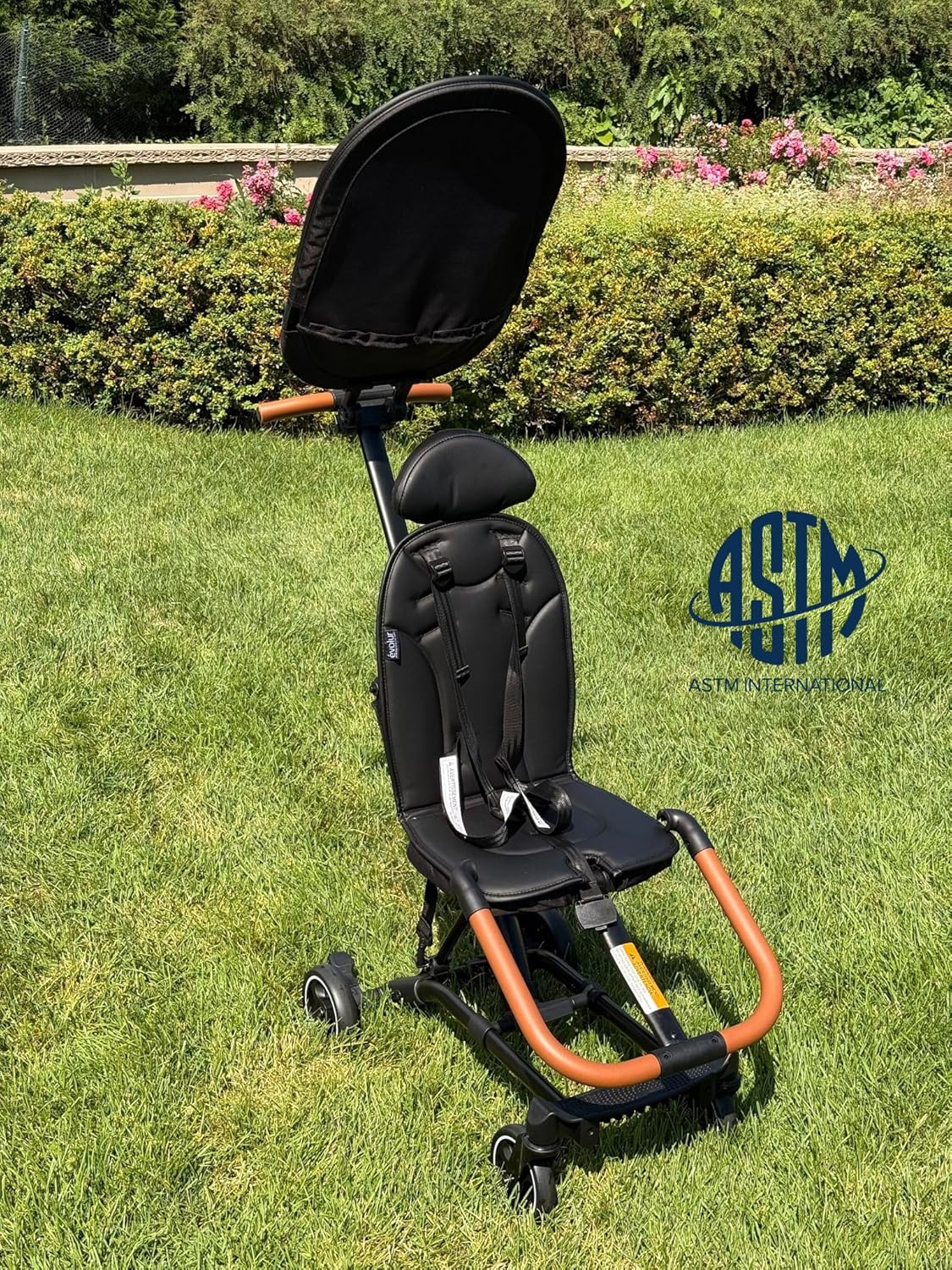 Evolur Cruise Rider Stroller with Canopy, Lightweight Umbrella Stroller with Compact Fold, Easy to Carry Travel Stroller - Noir Black