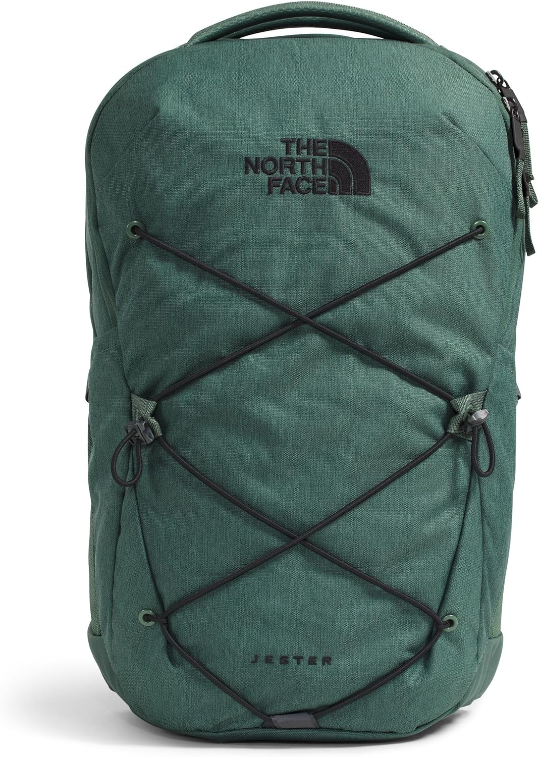 THE NORTH FACE Jester Everyday Laptop Backpack | Commuter Daypack with Water Repellent Finish, 16" Laptop Sleeve, Huge Main Compartment, Duck Green Dark Heather/TNF Black, One Size