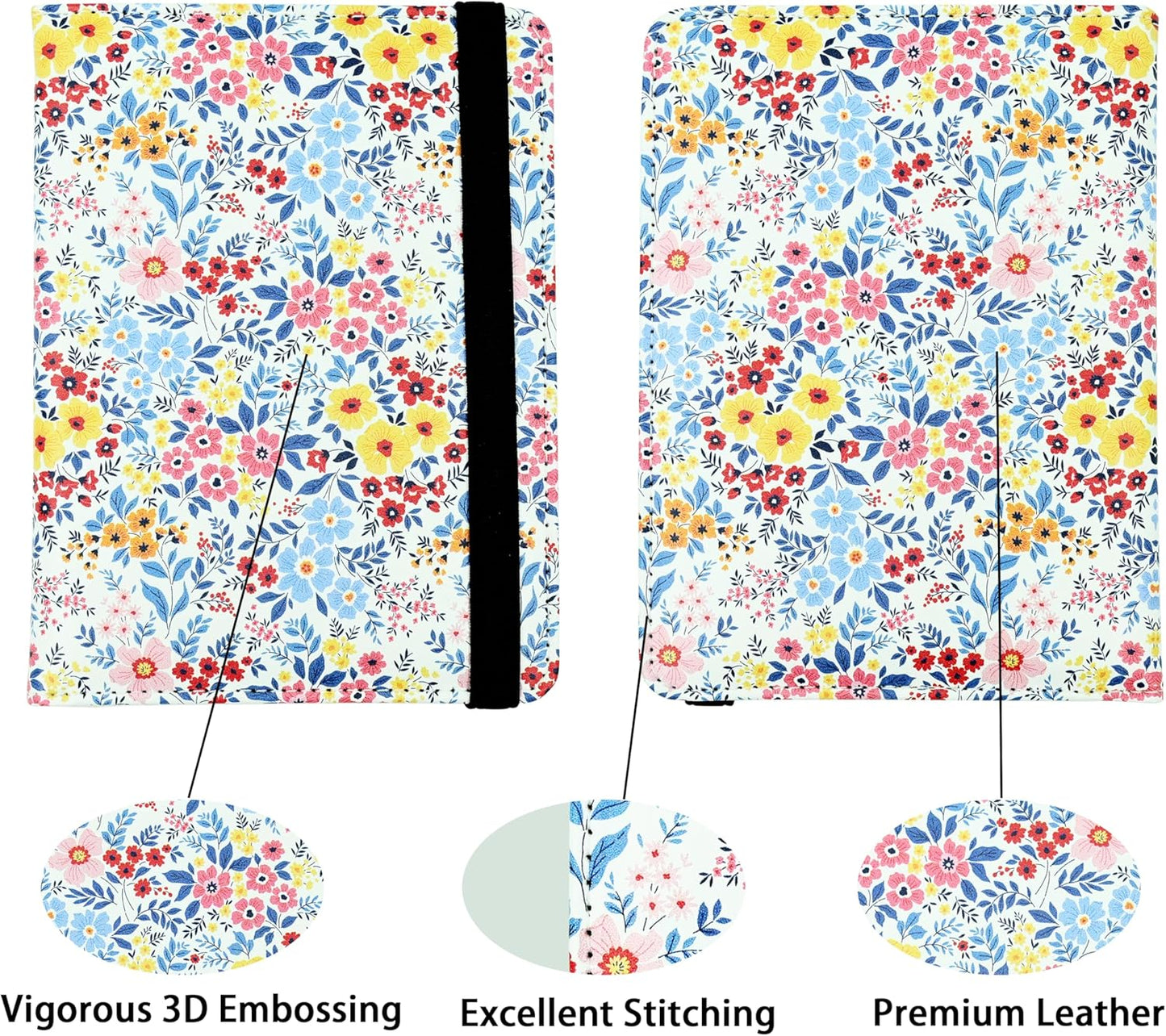 Passport Holder for Women and Men PU Leather Passport Cover for Travel (Spring)